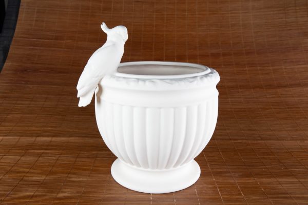 Cachepot Redondo Gomos Com Cacatua