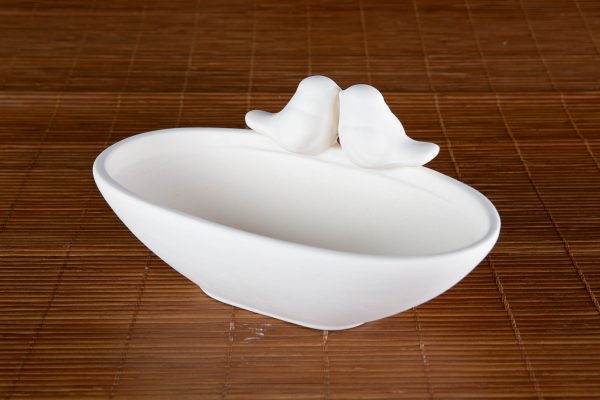 Travessa Oval Com 2 Pássaros