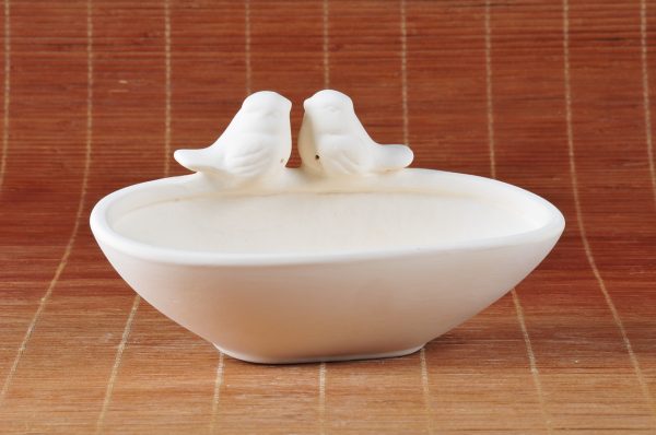 Travessa Oval com Dois Pássaros